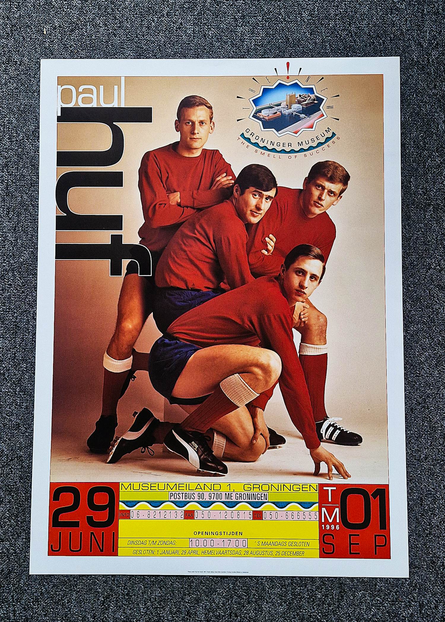 Swip Stolk - grote "AJAX" affiche voor 1996 paul HUF tentoonstelling Groninger Museum kopen? Bied vanaf 48!