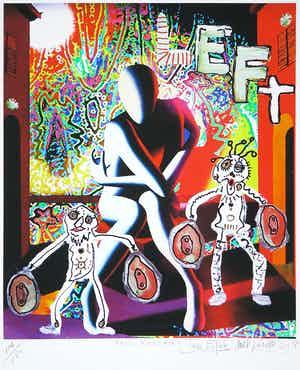 Mark Kostabi - Paul Kostabi & Tony Esposito - Giclée, Psychedelic soldier verkocht voor € 60!