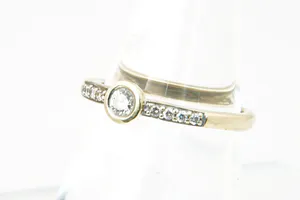 Sierlijke 14 krt goud & 0.30ct diamanten ring - klein model kopen? Bied vanaf 130!