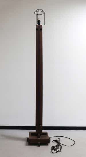 Art Deco houten staande lamp / lampenvoet verkocht voor € 50!