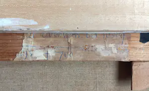 Andre van der Vossen - Abstracte compositie, olieverf op doek (zeer mooi ingelijst, groot) kopen? Bied vanaf 1495!