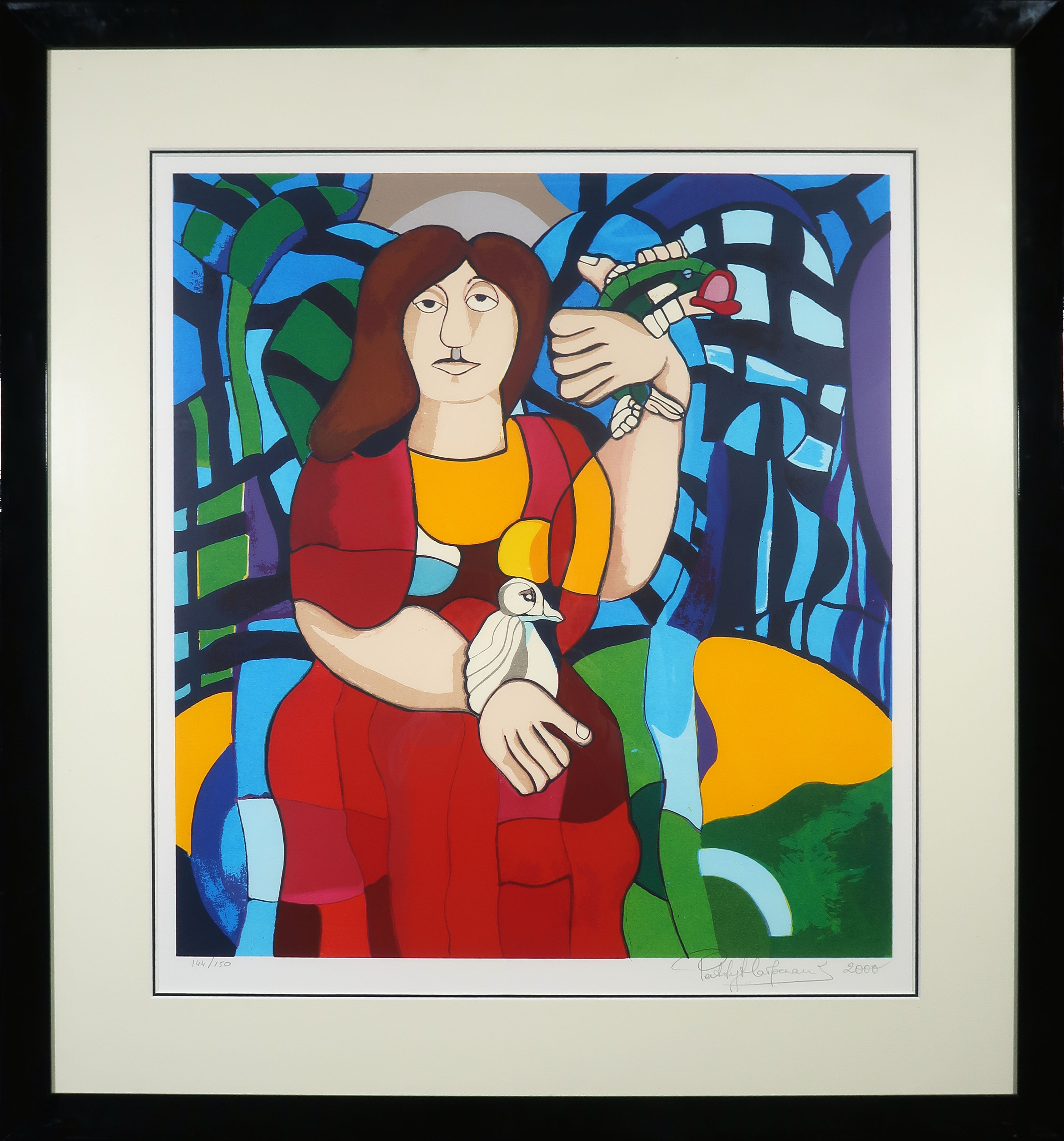 Patty Harpenau - Zeefdruk, Madonna - Ingelijst verkocht voor € 40!