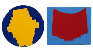 Bulent Evren - Lot van twee werken van emaille op staal, Zonder titel kopen? Bied vanaf 1!