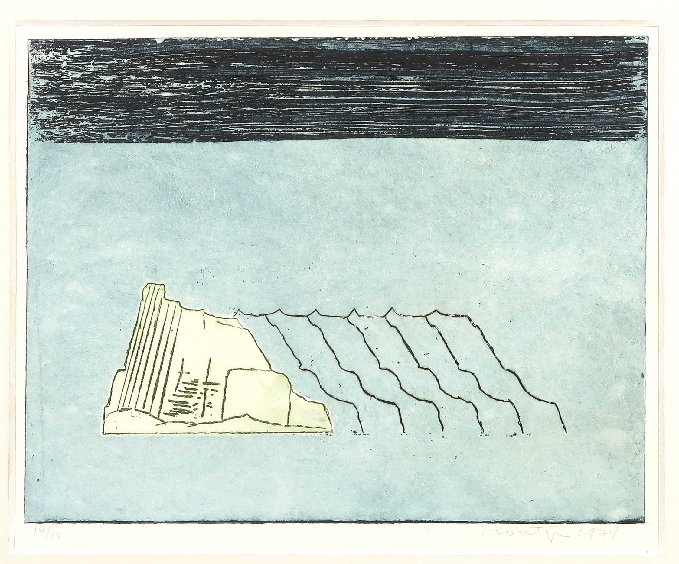 Jan Montyn - Ets en aquatint, Zonder titel - Ingelijst kopen? Bied vanaf 70!