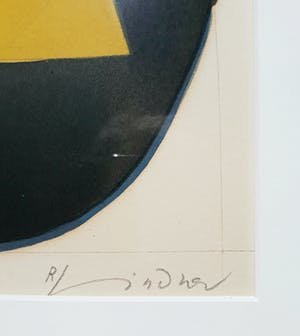 Richard Lindner - Woman with yellow handbag, litho (netjes ingelijst) kopen? Bied vanaf 300!