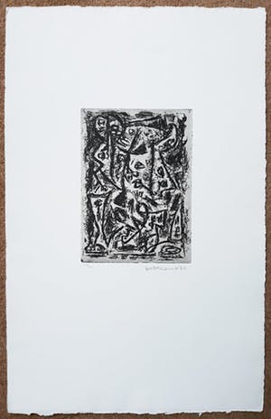 Theo Wolvecamp - Abstracte compositie, ets kopen? Bied vanaf 225!
