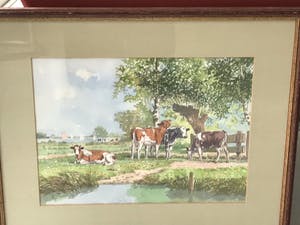 Albert Temming - Landschap met koeien kopen? Bied vanaf 100!