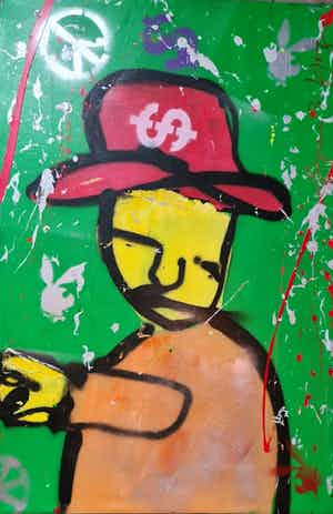 Espen Hagen - Origineel op doek - gesigneerd - 2007 verkocht voor € 1!