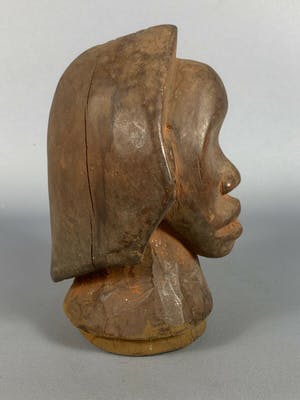 Fang - 200438 - Tribal used African head from the Fang - Gabon. kopen? Bied vanaf 25!