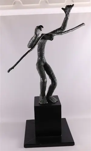 Jitse Sikkema - Bronzen sculptuur: Butoh II - Japanse danser kopen? Bied vanaf 1000!