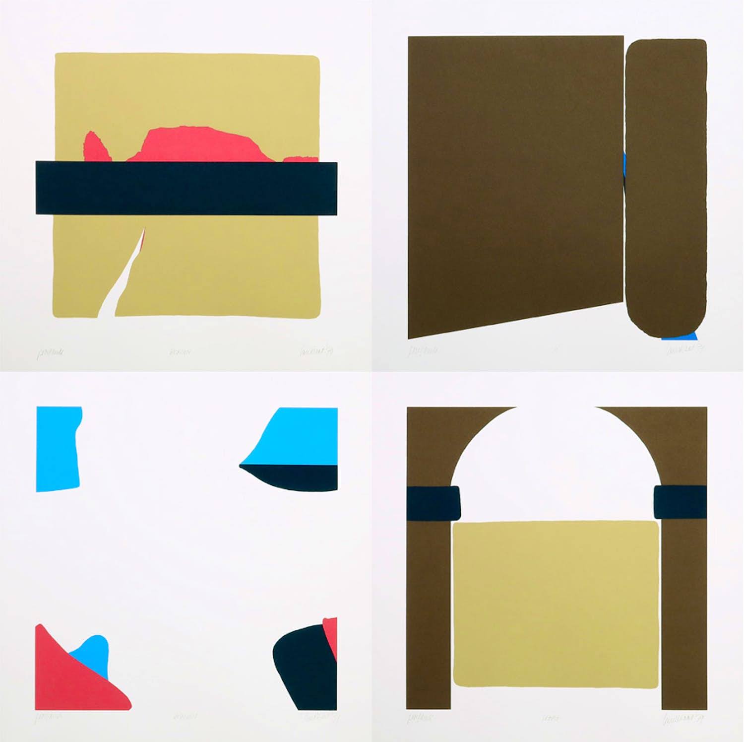 Hans Landsaat - Map met vier handgesigneerde zeefdrukken, Franz K.2 verkocht voor € 80!