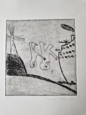 Theodoor Herbert van Putten - Leuke - in zeer kleine oplage gemaakte serie van 6 Etsen "Maanreis" kopen? Bied vanaf 35!