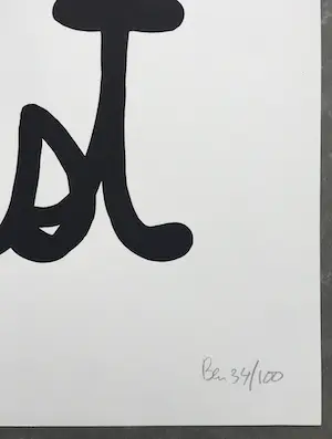 Benjamin Vautier - ‘Kunst’ - gesigneerd zeefdruk - oplage 100 ex. kopen? Bied vanaf 495!