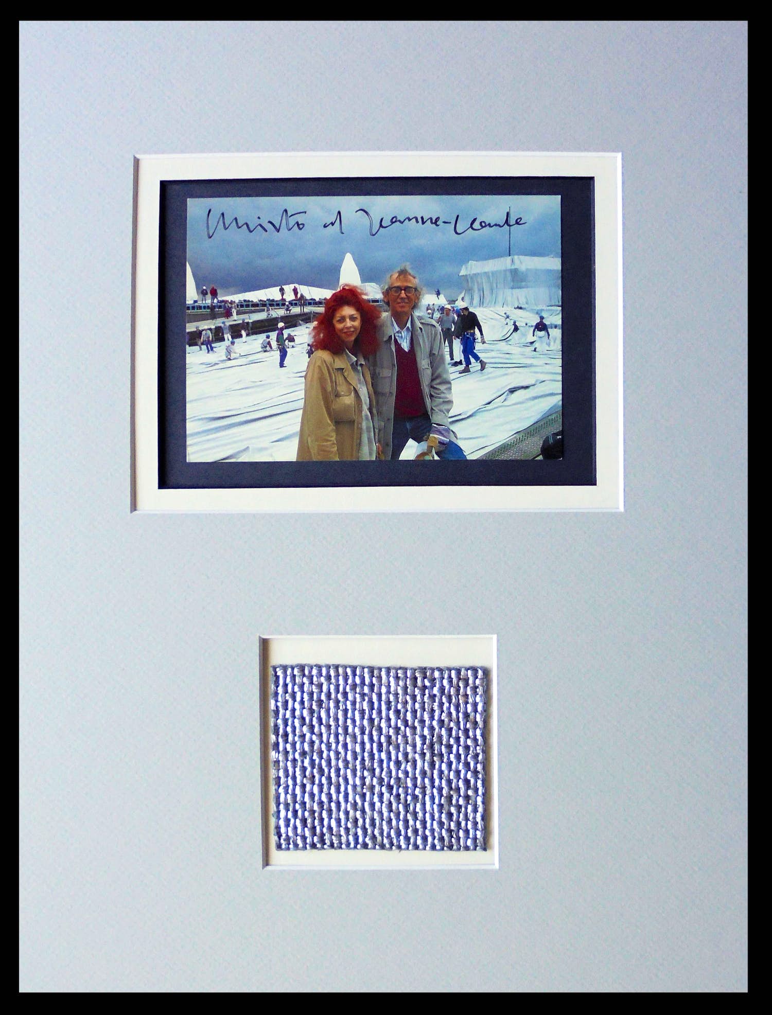 Christo - Project " Wrapped Reichstag "Berlin - inc. XXL stofmonster - handgesigneerd verkocht voor € 1!