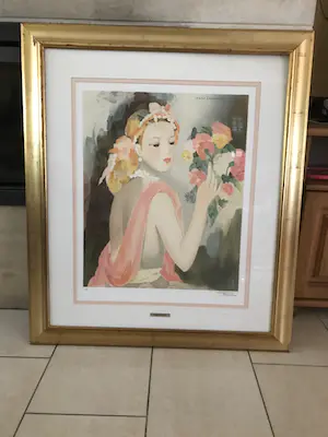 Marie Laurencin - Bodemprijs : (naar (Frans, 1885-1956), "La Dame et le Bouquet", ca. 1980, litho, kopen? Bied vanaf 229!