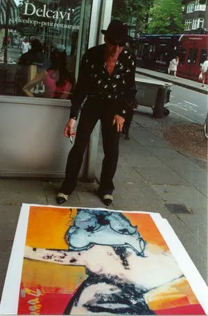 Herman Brood - Herman Brood - Kleurenzeefdruk MAN en HOND Handgesigneerd--GROOT!!! kopen? Bied vanaf 700!