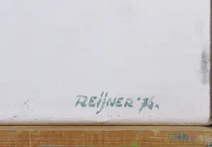 M. A. H. Reijner - Olieverf op doek, Compositie no. III - Ingelijst (Groot) kopen? Bied vanaf 1!