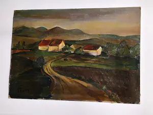 Toon Hermans - Bijzonder! in 1968 geschilderd olieverf "Limburgs landschap" - gesigneerd kopen? Bied vanaf 475!