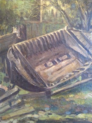 Frans Hoos - (1884-1966) - Sloep op de wal kopen? Bied vanaf 1!