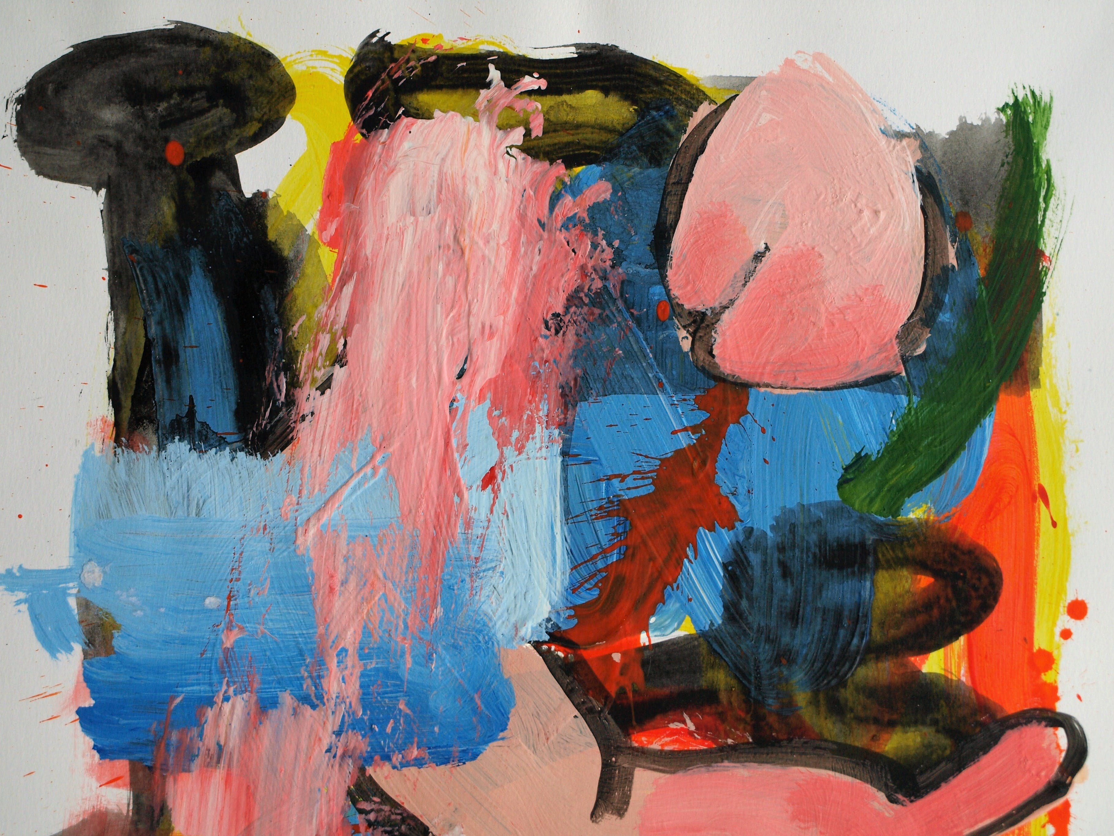 Peter Klashorst - Acrylverf op papier , Abstract 5 - 2016 kopen? Bied vanaf 30!