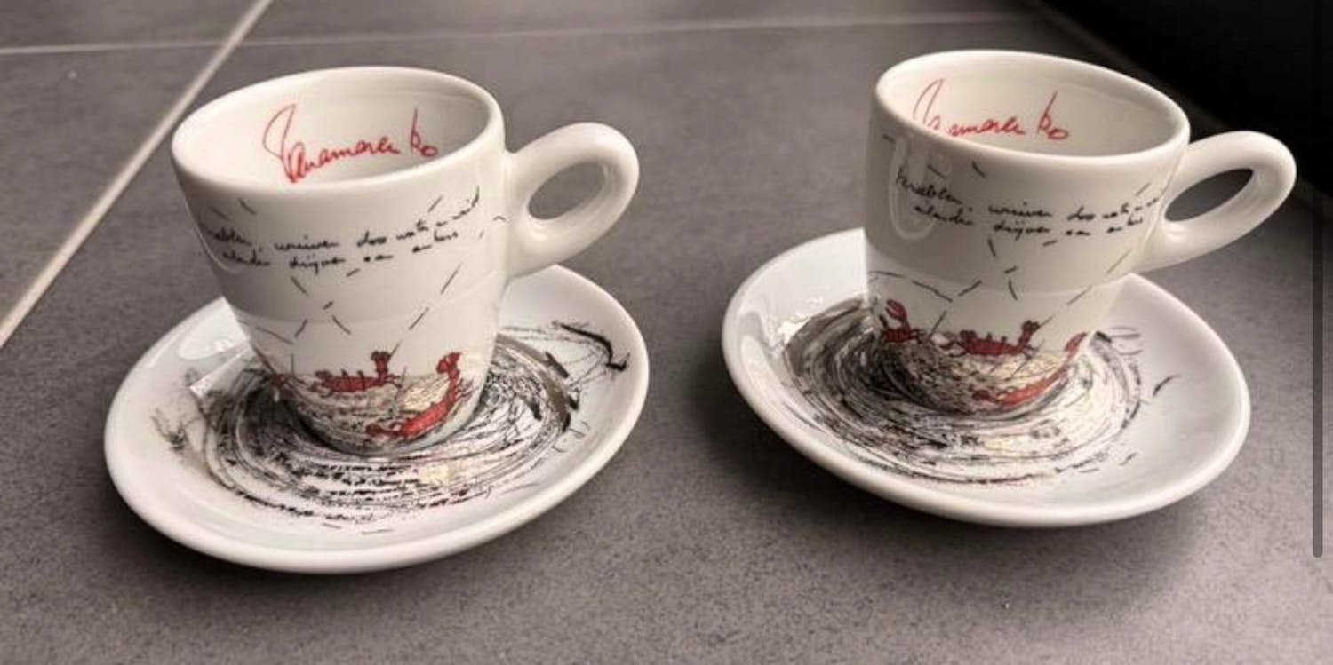 Panamarenko - Kopjes met onderbordjes kopen? Bied vanaf 175!