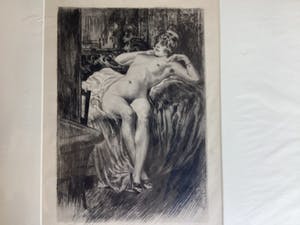 Almery Lobel-Riche - 3 x Erotische Gravures uit de Belle Epoque van Parijs 1928- 1939 kopen? Bied vanaf 10!