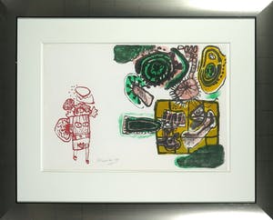 Corneille - Litho, Zonder titel, uit Femme de Nuit et d'Aube - Ingelijst kopen? Bied vanaf 200!