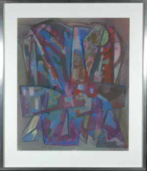 AcheterKlaas Boonstra - Pasteltekening, Abstracte compositie - Ingelijst? Enchérissez de 150!