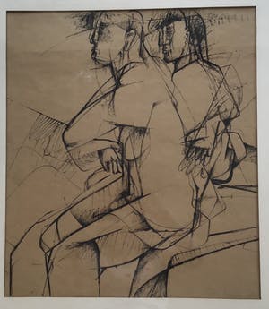 Frits van Eeden - Grote Tekening - Oost Indische inkt -Unica kopen? Bied vanaf 45!
