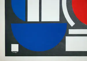 Auguste Herbin - Une - 1954 - Sjabloon in gouachekleuren - Gesigneerd en gedateerd - Atelier Renson kopen? Bied vanaf 400!