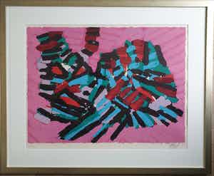 Karel Appel - About a cat - 125/125 - 1980 - 85 x 110 cm inclusief mooie lijst verkocht voor € 575!