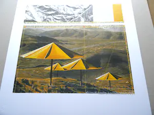 Christo - "The Yellow Umbrellas US " original stofmonster+ offset druk XL kopen? Bied vanaf 59!