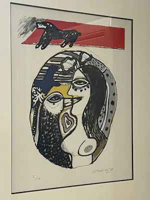 Corneille - Ingelijste zeefdruk: Dialoog met de vogel, 1975 kopen? Bied vanaf 300!