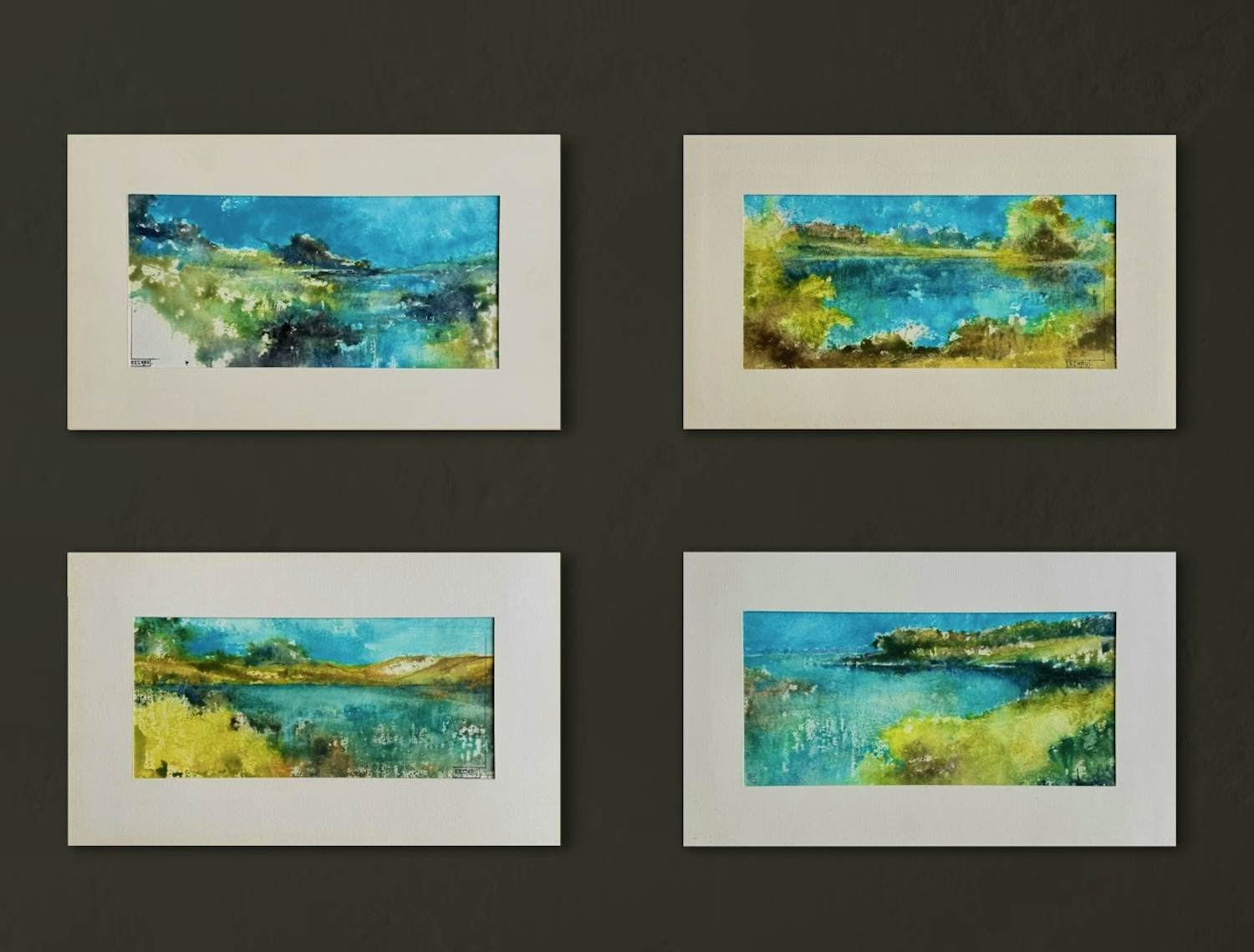 Eugène Eechaut - 4 großartige farbenfrohe abstrakte Kompositionen – Ausstellung in der Pfeiffer Gallery kopen? Bied vanaf 60!