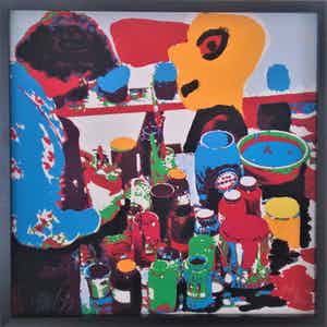 Karel Appel - Geel Hoofd (mooi gelijst in verdiepte lijst!) verkocht voor € 299!