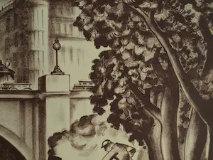 Mommie Schwarz - Kunst-Schoolplaat (?) uit ca. 1975 , “Paris”, Parijs - SBV Utrecht kopen? Bied vanaf 1!