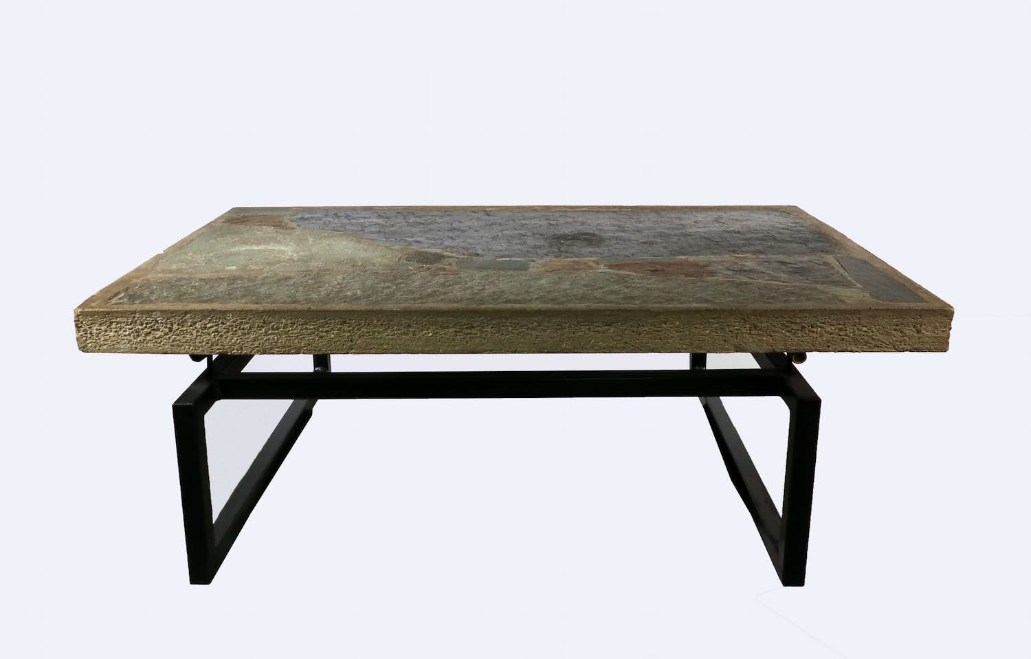 Paul Kingma - Salontafel met natuurstenen blad (Zwaar!) verkocht voor € 350!