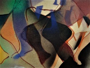 Jan Engelchor - Beeldhouwer en Kunstschilder - Leerling Henri Matisse - Aquarel "Figuren" 1950 kopen? Bied vanaf 10!
