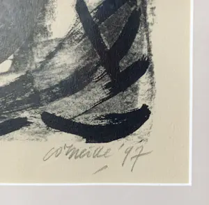 Corneille - La femme rouge, zeefdruk (zeer mooi ingelijst, groot) kopen? Bied vanaf 495!