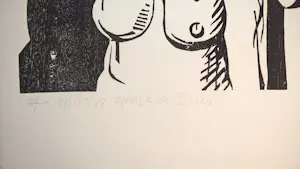 Toon Jansen - geliefden - gesigneerde houtsnede kopen? Bied vanaf 49!