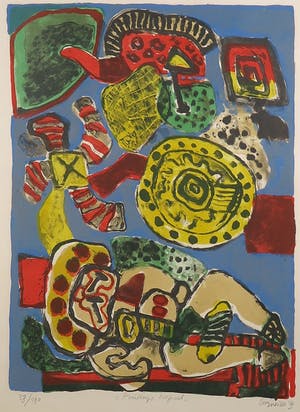 Corneille - Litho, Printemps tropical - Ingelijst kopen? Bied vanaf 300!