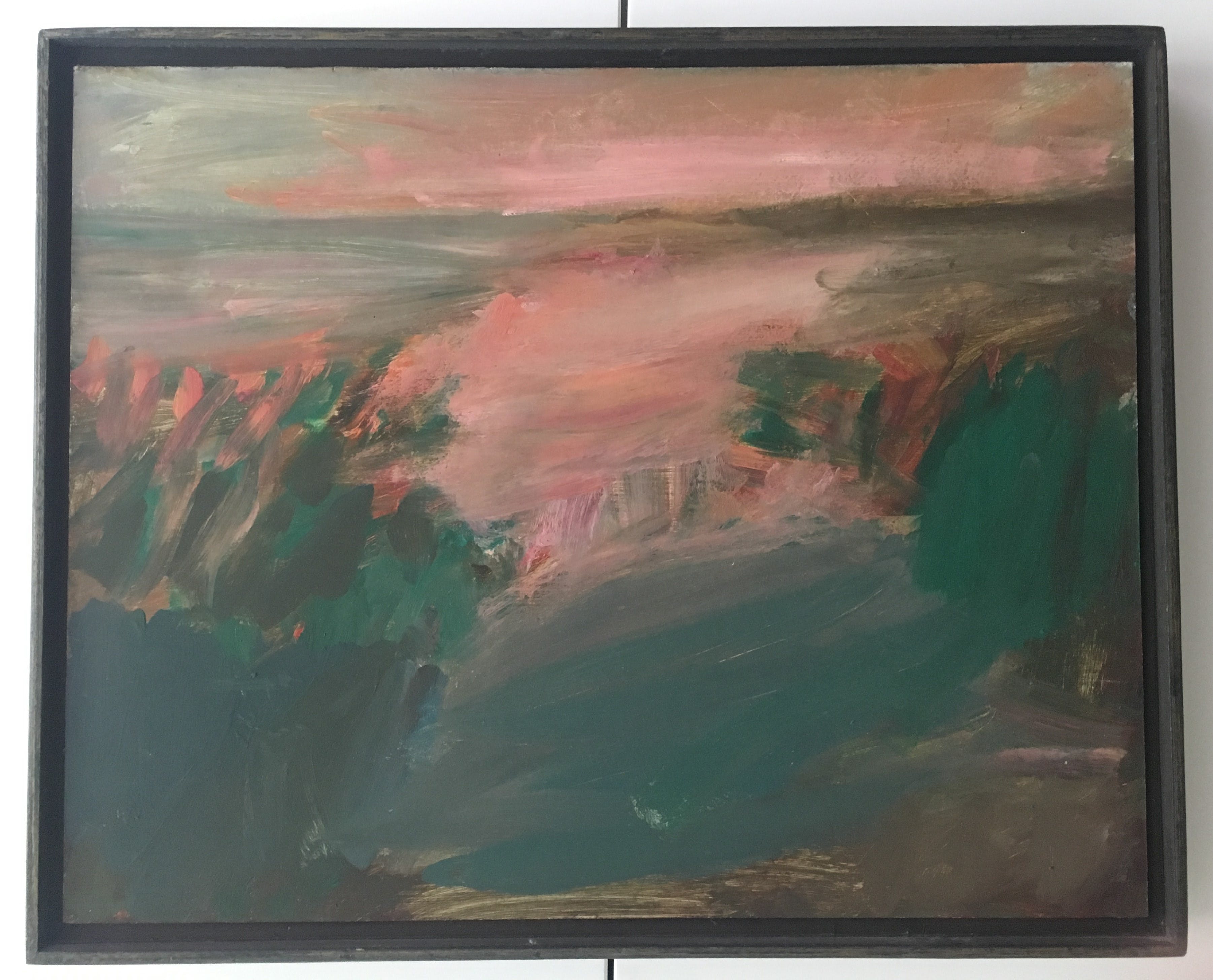 Hans van der Linde - Abstract Gelders Landschap verkocht voor € 35!
