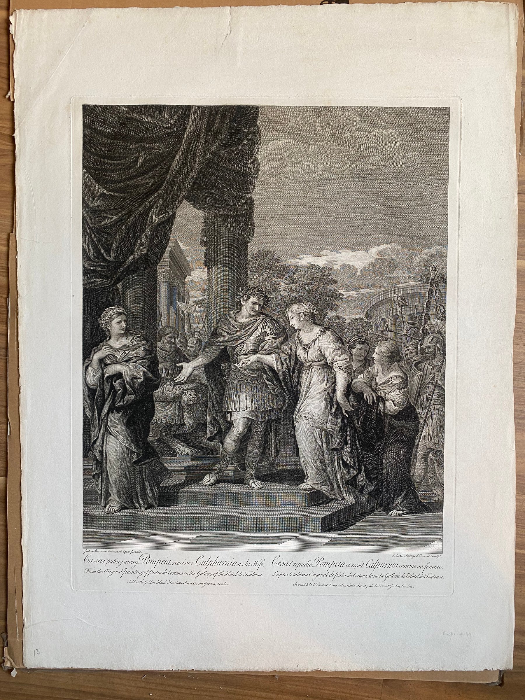 Robert Anglada - Caesar putting away Pompeia, receives Calpurnia as his Wife kaufen? Bieten Sie von 80!