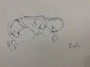 Phil Vermeer-Weterings - twee kinderen (meerdere tekeningen) kopen? Bied vanaf 50!