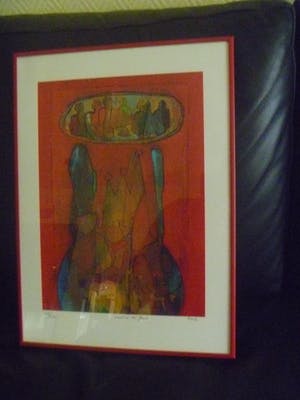 Ruud van der Beele - Zeefdruk, z.t. Abstract 2 - Ingelijst kopen? Bied vanaf 50!