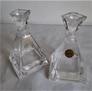 Curiosa - Rona design kristallen karaf/wijnschenker, Riva karafjes en "ruitjes" kandelaars kopen? Bied vanaf 1!