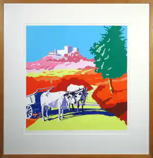 Marco Kooiman - Zeefdruk, Il Castello- Ingelijst vendu pour 70€ !