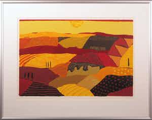 Ronald Boonacker - Zeefdruk, Gemsbokvlakte, S Afrika - Ingelijst (Groot) verkocht voor € 60!