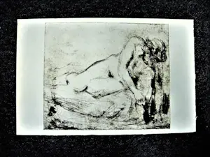 Jan Jordens - Groninger Ploeg - 1935 - Ets - Liggend vrouwelijk naakt - potloodgesigneerd kopen? Bied vanaf 68!