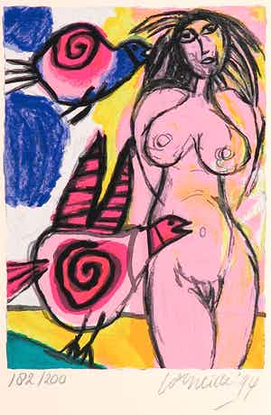 Corneille - Zeefdruk, Sans titre 1 verkocht voor € 80!